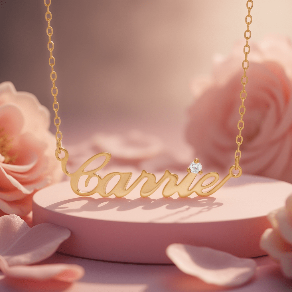 Carrie Style Birthstone Name Necklace - United Bracelets