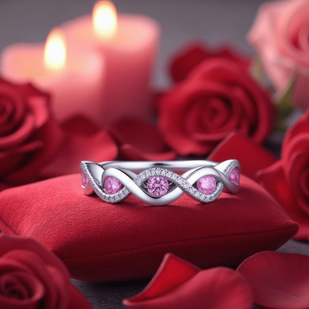 Twist Ring with 5 Birthstones - United Bracelets