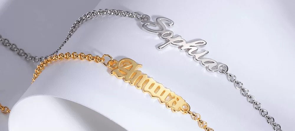 The Ultimate Accessory for Women in their Twenties: Personalized Name Anklet - United Bracelets