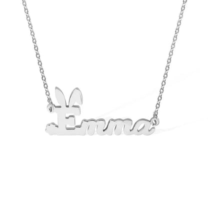 Easter Bunny Name Necklace