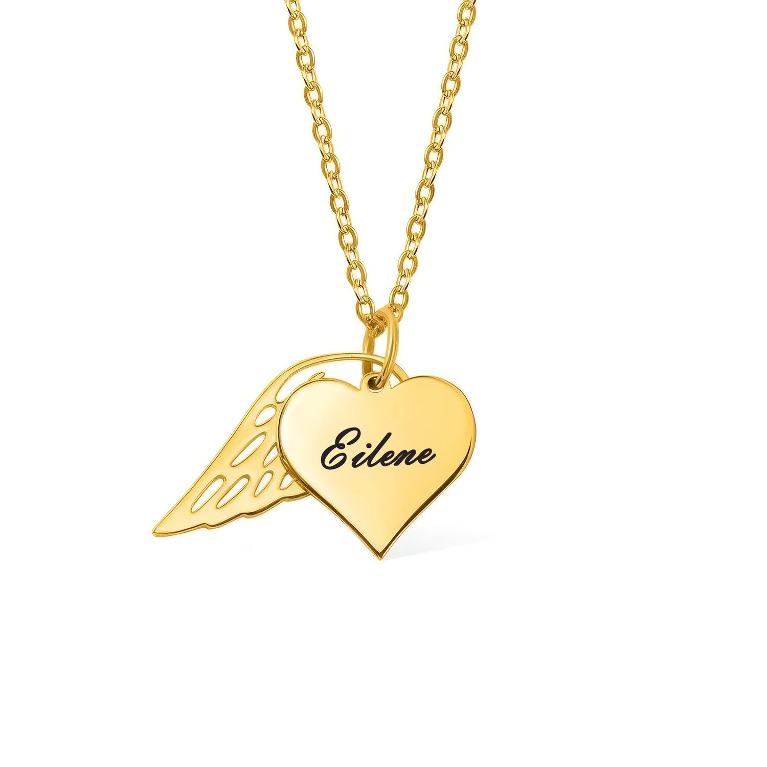 Angel Wing Heart Necklace