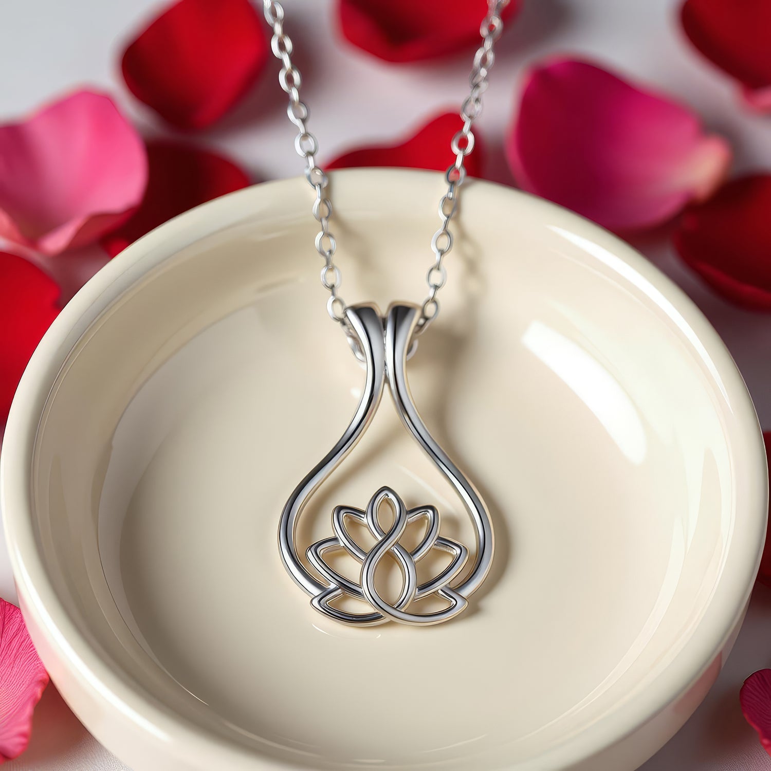 Lotus Ring Holder Necklace