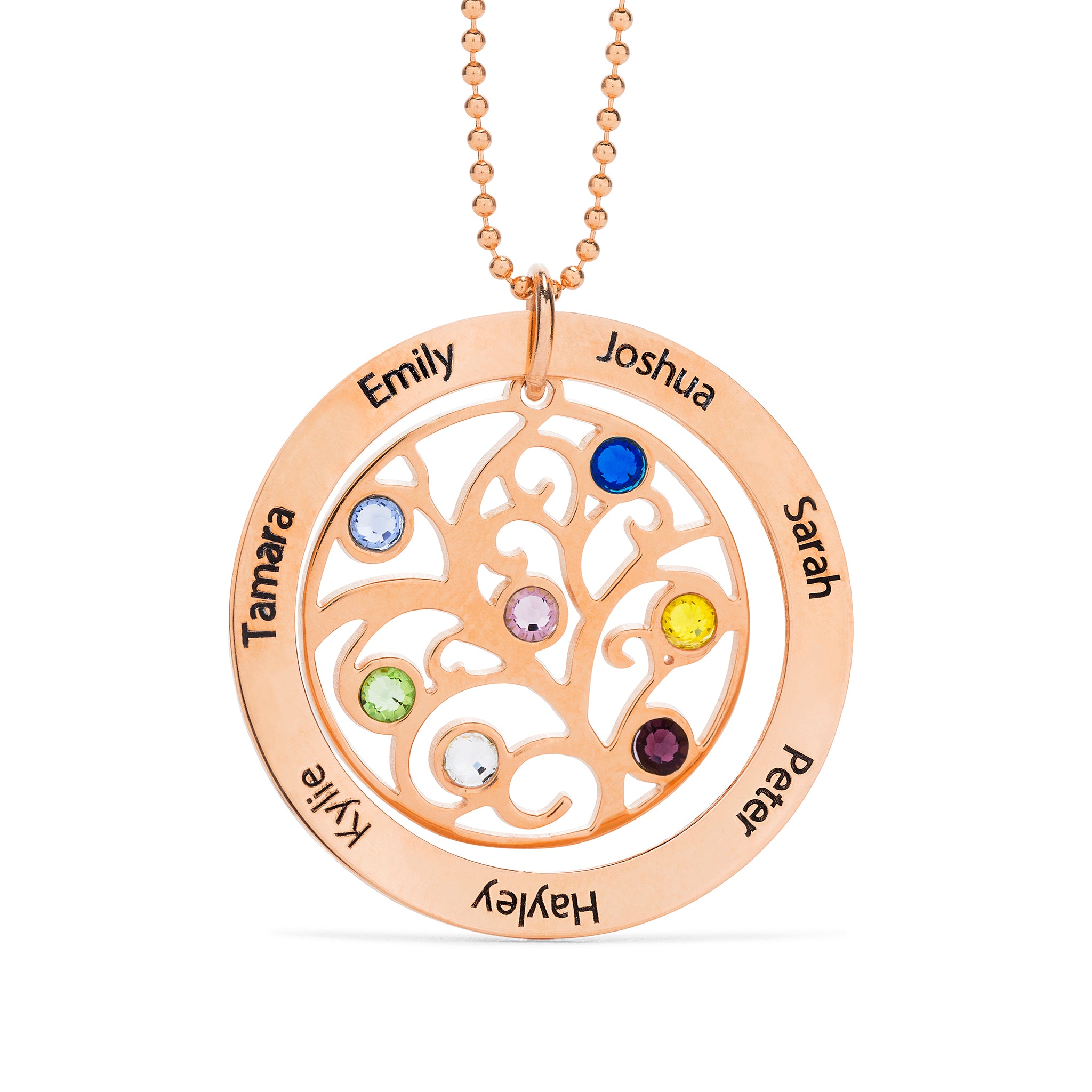 Family Tree Birthstone Necklace | Aries Birthstone Necklace – Beautifully  Handmade UK
