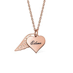 Angel Wing Heart Necklace - United Bracelets