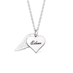 Angel Wing Heart Necklace - United Bracelets