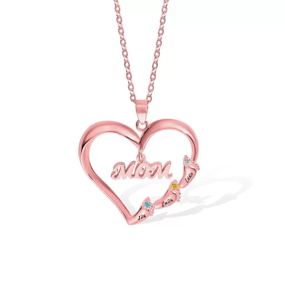 Baby Feet Heart Necklace - United Bracelets