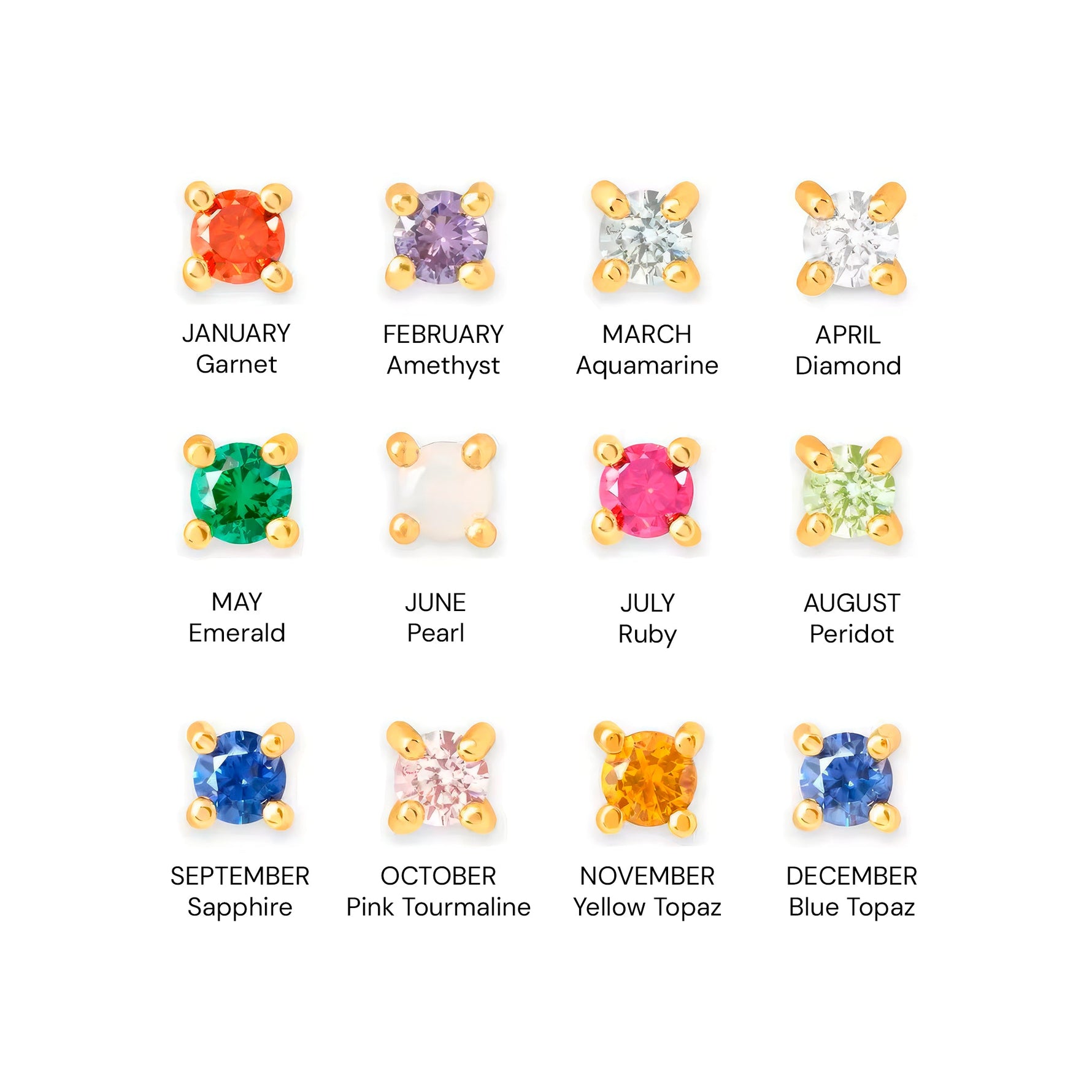 Birthstone Studs - United Bracelets