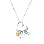 Charming Heart Necklace with Initials - United Bracelets