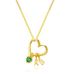 Charming Heart Necklace with Initials - United Bracelets