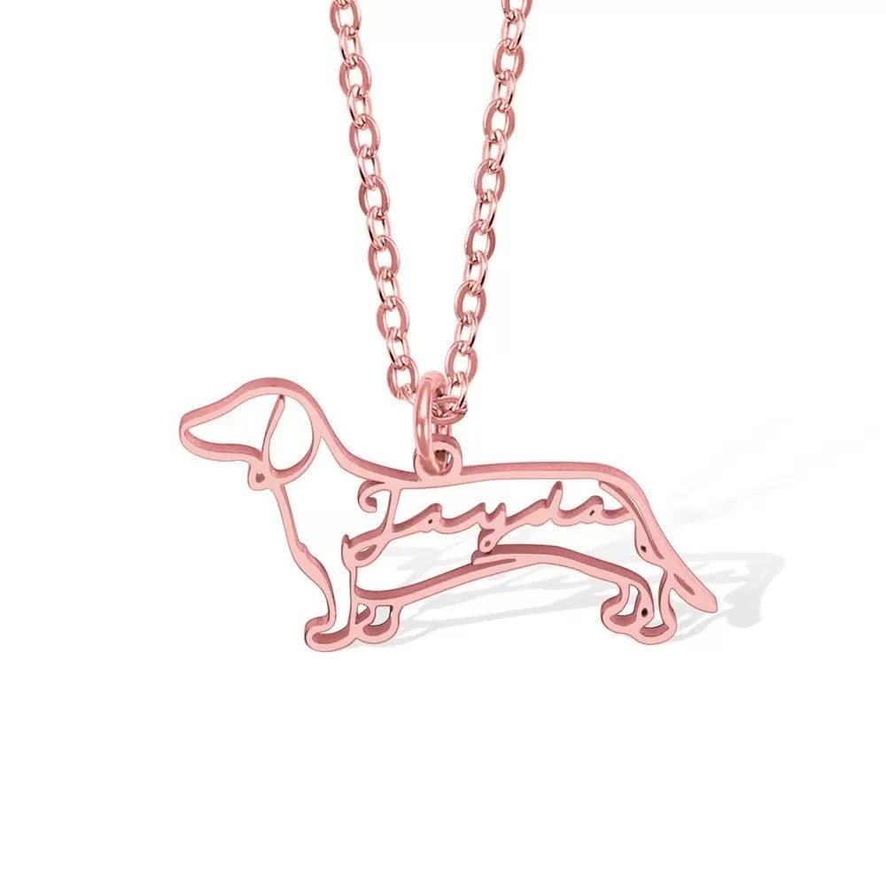 Custom Dog Silhouette Necklace United Bracelets