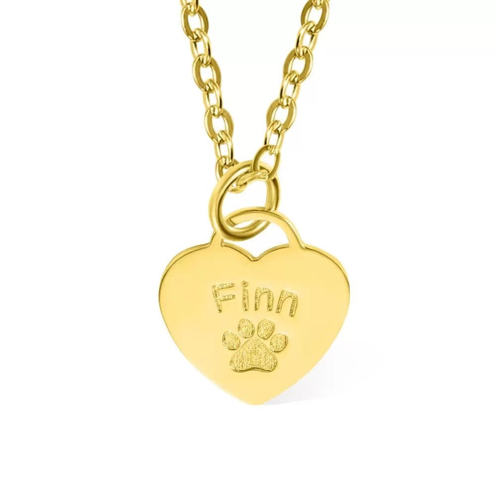 Custom paw print necklace charm best sale