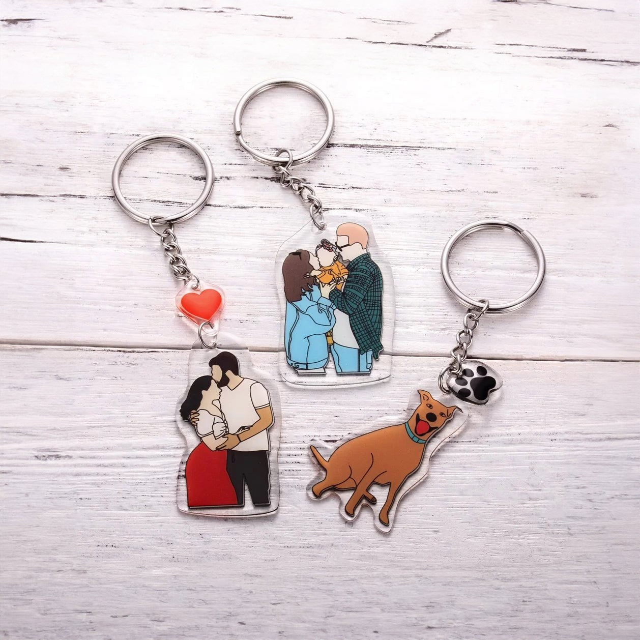 Custom Portrait Keychain - United Bracelets