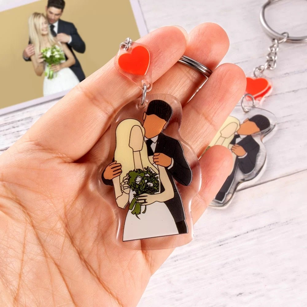 Custom Portrait Keychain - United Bracelets