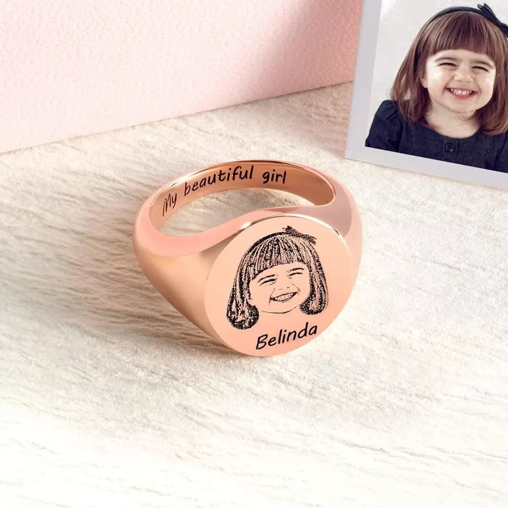 Custom Portrait Signet Ring - United Bracelets