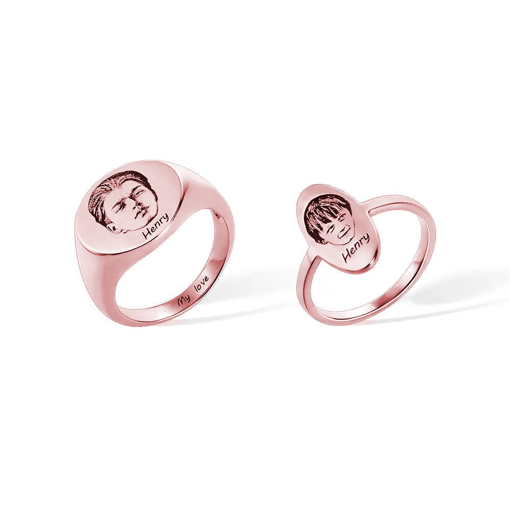 Custom Portrait Signet Ring - United Bracelets