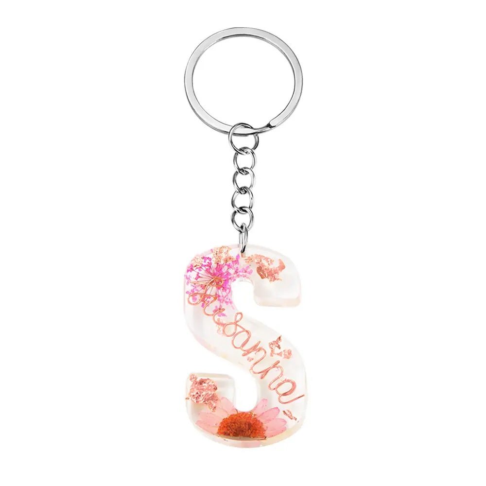 Custom Resin Flower Keyring - United Bracelets