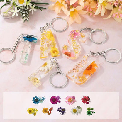 Custom Resin Flower Keyring - United Bracelets