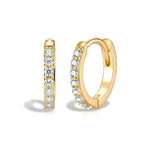 Dainty Pave Birthstone Huggies - United Bracelets