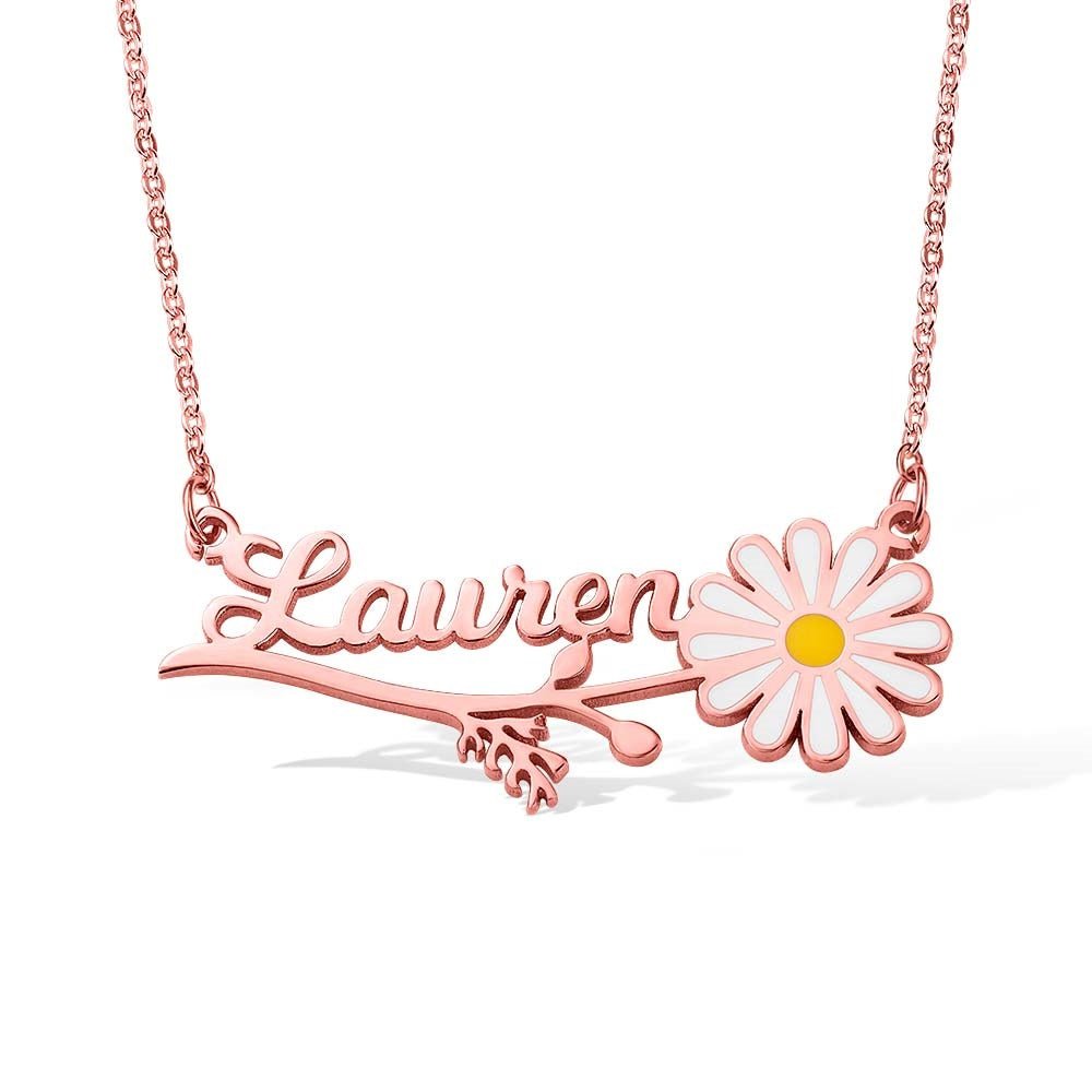 Daisy Name Necklace - United Bracelets