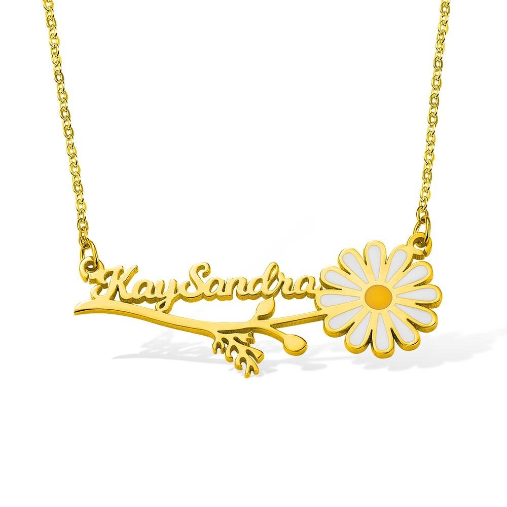 Daisy Name Necklace - United Bracelets