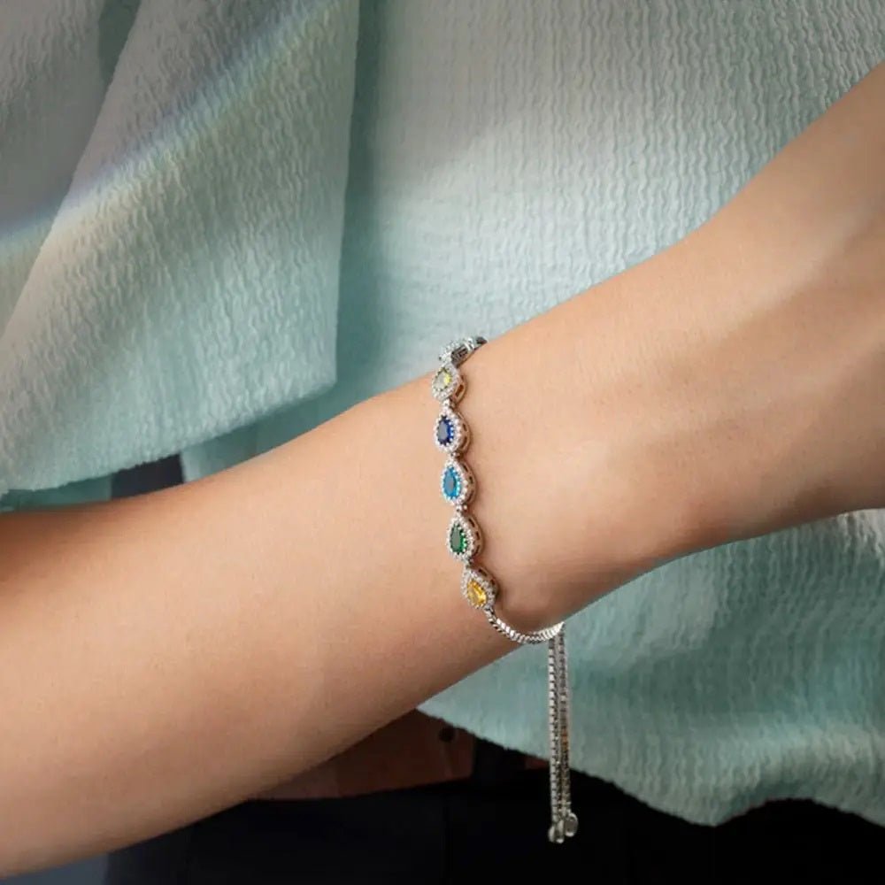 Drop Shaped Birthstone Bracelet - United Bracelets