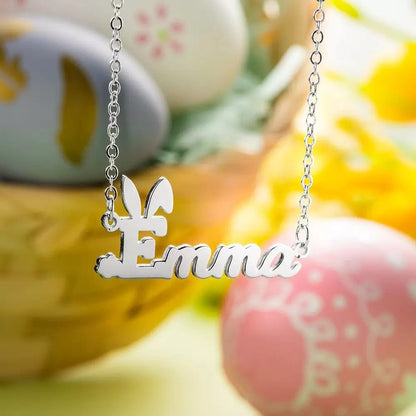 Easter Bunny Name Necklace - United Bracelets