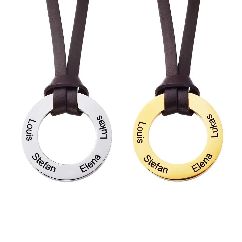 Engravable Ring Necklace for Men in Sterling Silver – United Bracelets