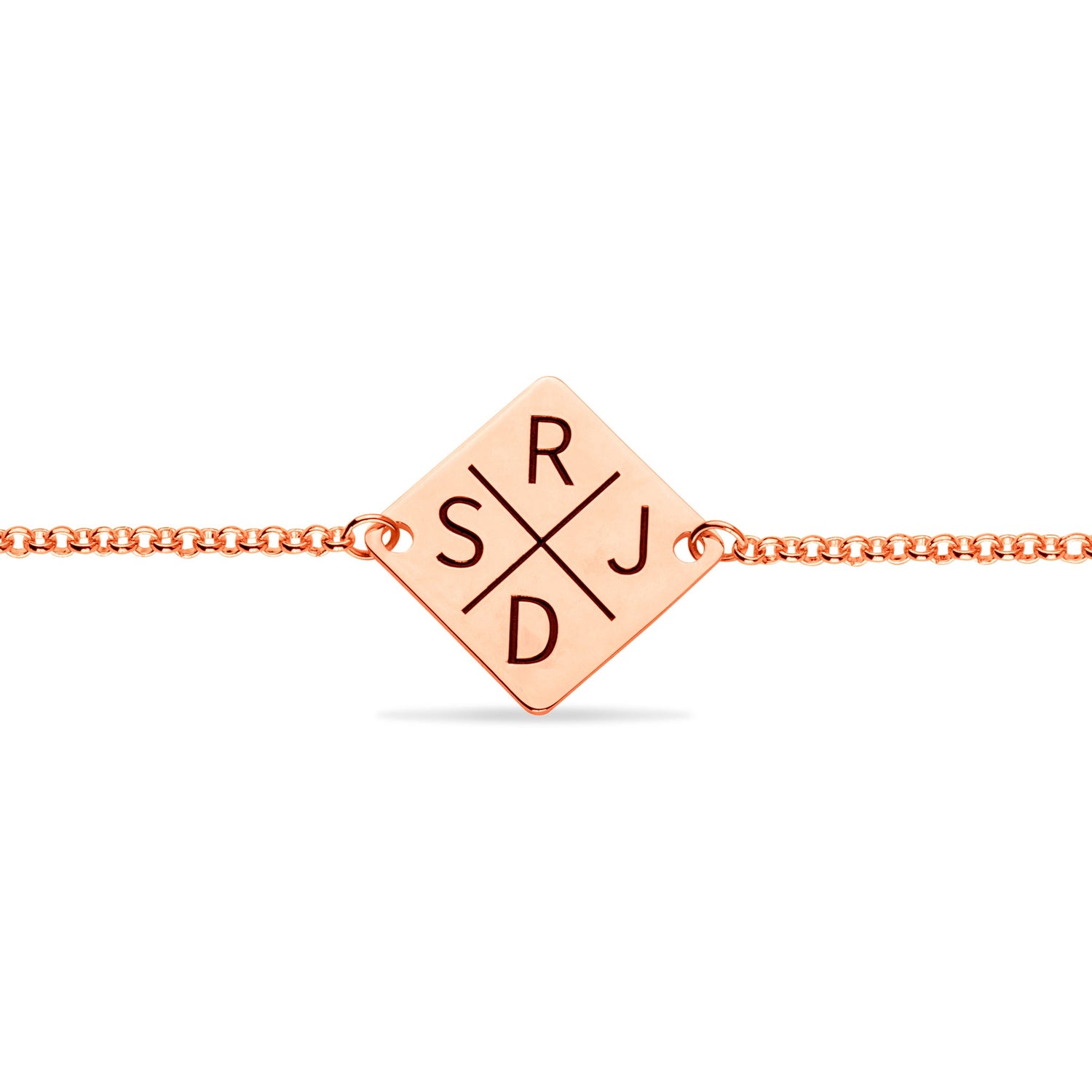 Engraved Crossed Paths Bracelet - United Bracelets