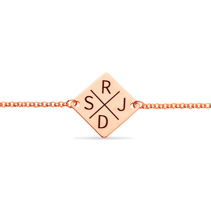 Engraved Crossed Paths Bracelet - United Bracelets