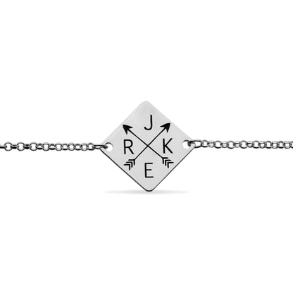 Engraved Crossed Paths Bracelet - United Bracelets