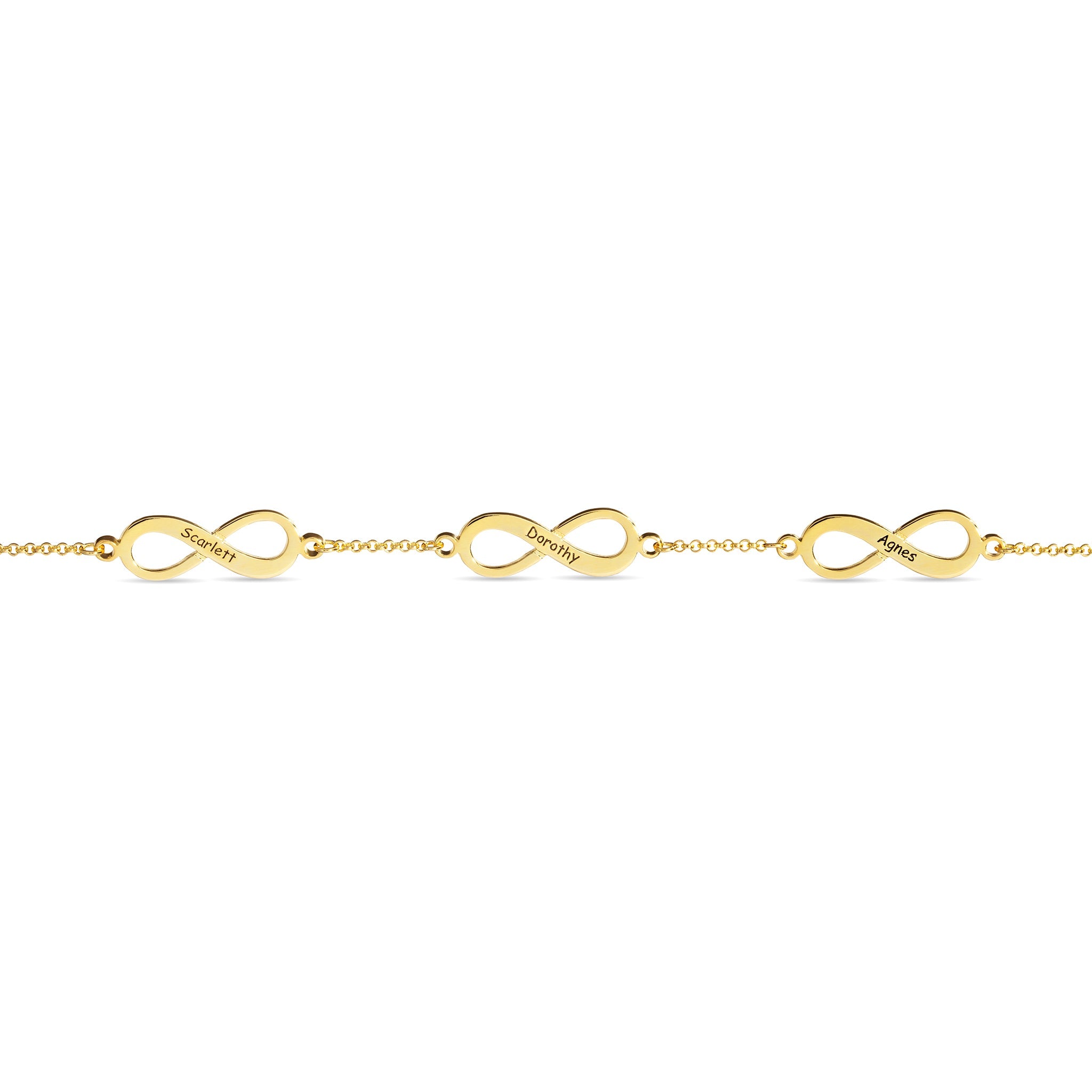 Engraved Triple Infinity Bracelet - United Bracelets