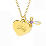 Faith & Heart Birthstone Necklace - United Bracelets