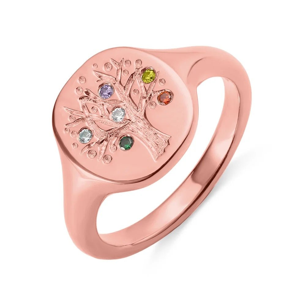 Diamond Ring Birthstone Family Tree Rings Birthstone Family Tree