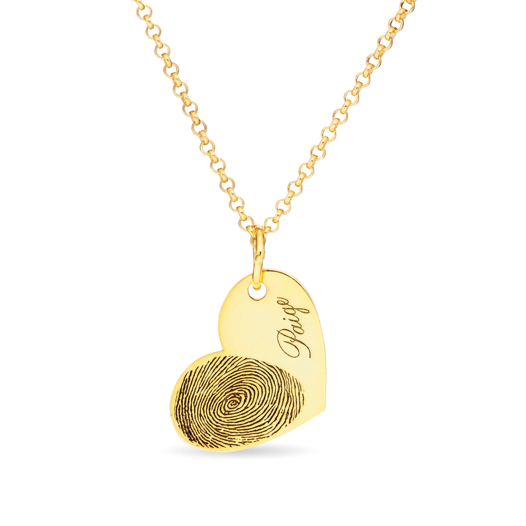 Fingerprint Heart Necklace – United Bracelets - Main Image