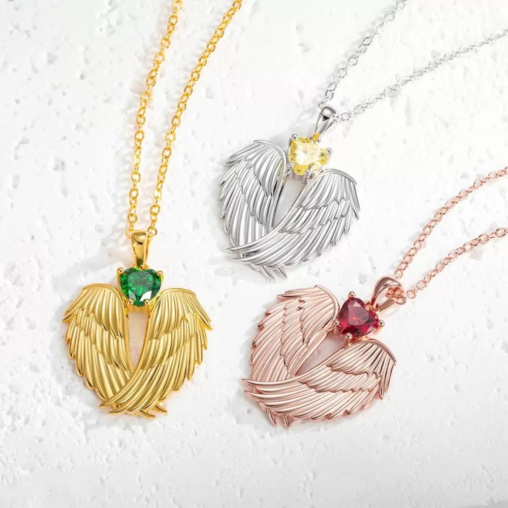 Guardian Angel Necklace with Custom Birthstone – United Bracelets