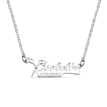 Hairdresser Birthstone Name Necklace - United Bracelets