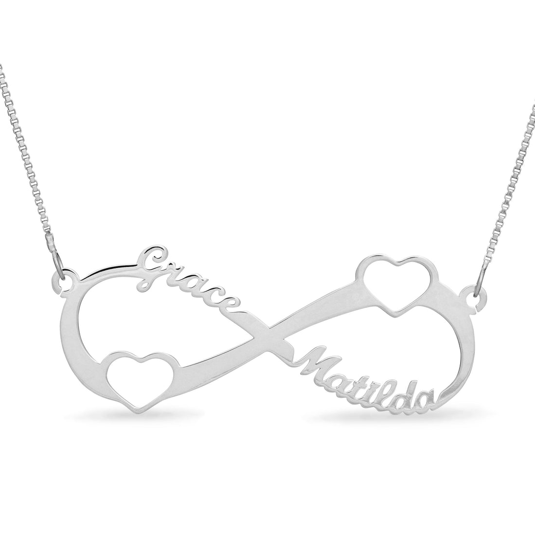 Heart Infinity Name Necklace - United Bracelets