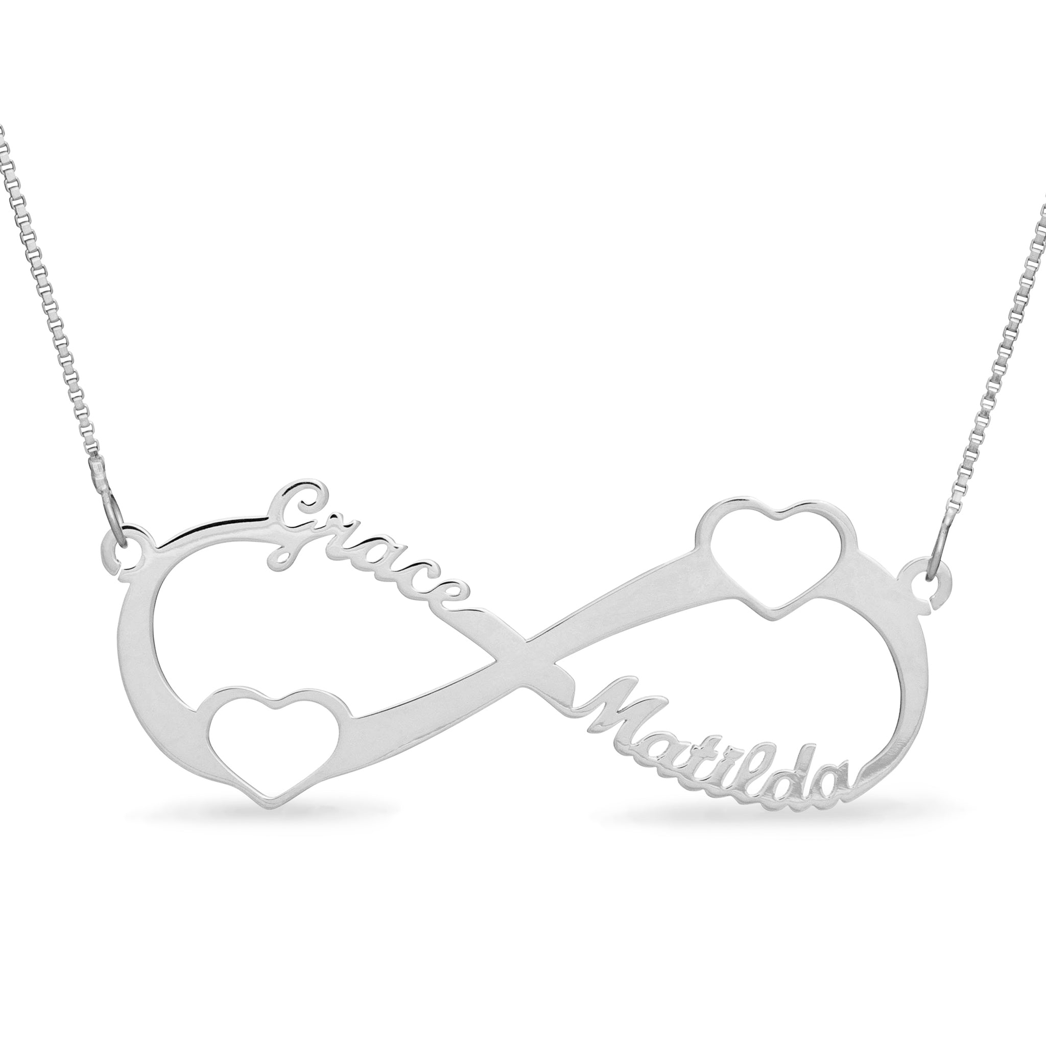 Heart Infinity Name Necklace - United Bracelets