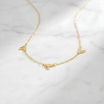 Heart Station Name Necklace - United Bracelets