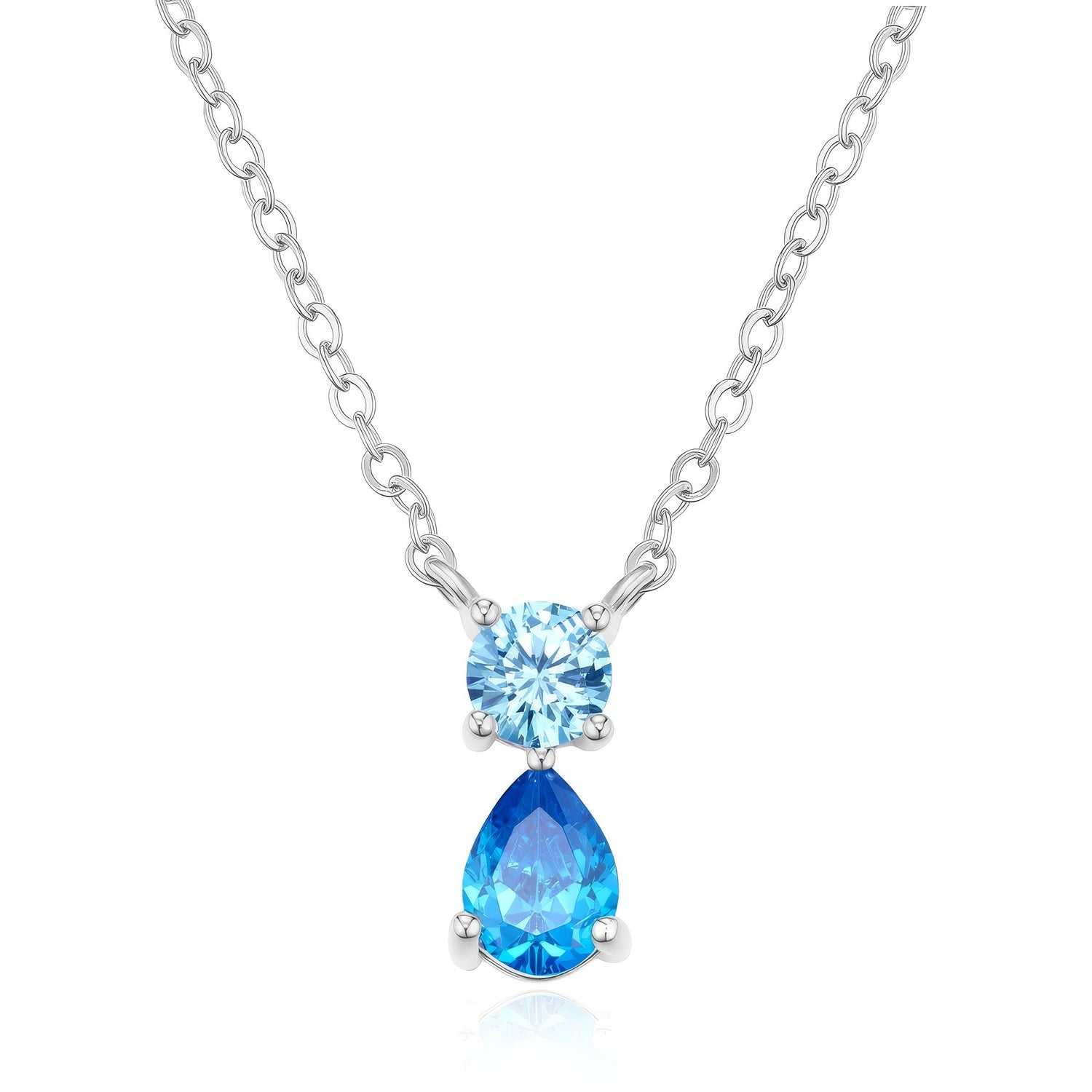Double Drop Birthstone Necklace