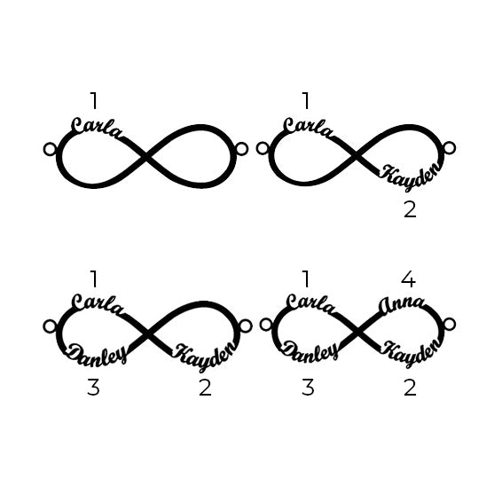 Infinity Name Bracelet - 1 to 4 Names – United Bracelets
