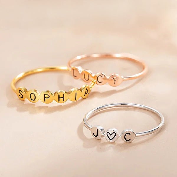 Initial Name Ring - United Bracelets