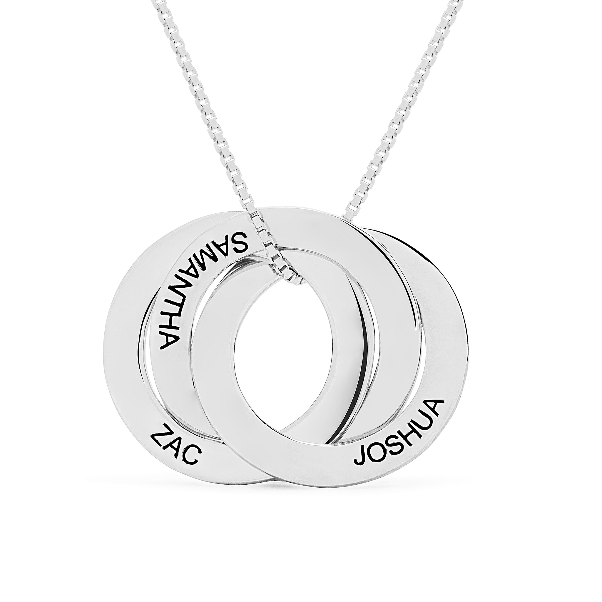 Interlinked Russian Ring Necklace - 3 Rings – United Bracelets