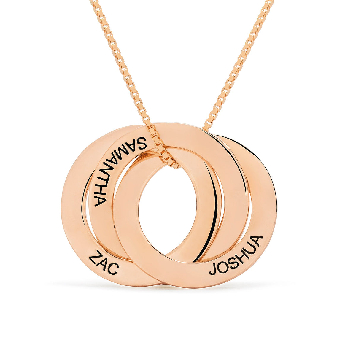 Three Interlinked Rings Interlinked Russian Ring Necklace - 3 Rings – United Bracelets