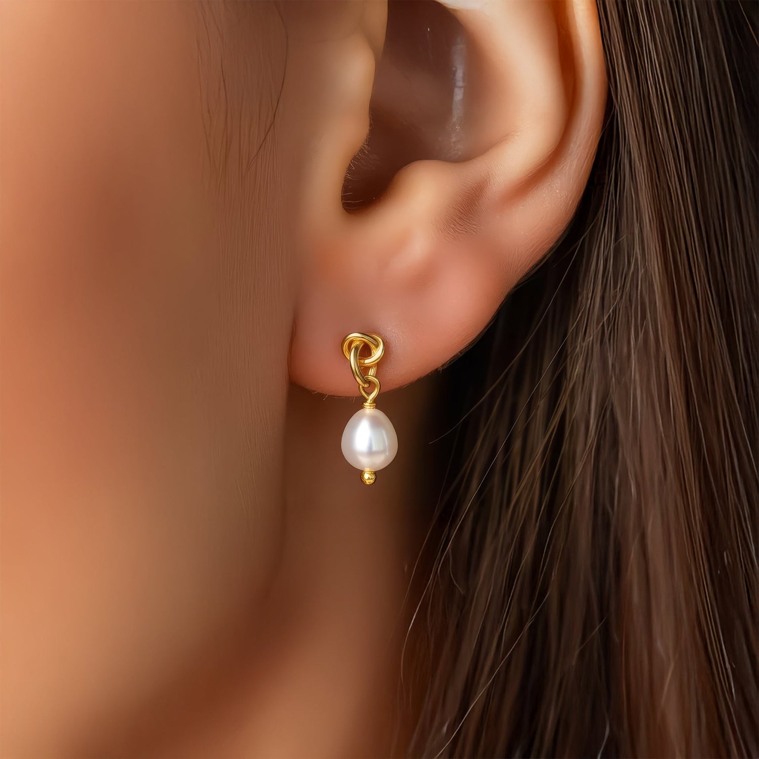 Knot Pearl Stud Earrings - United Bracelets