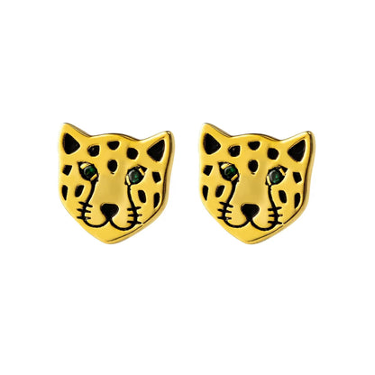 Leopard Face Stud Earrings - United Bracelets