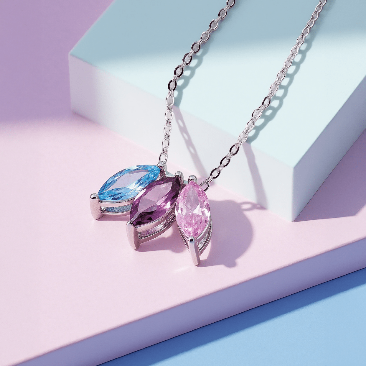 Marquise Birthstone Pendant Necklace - United Bracelets