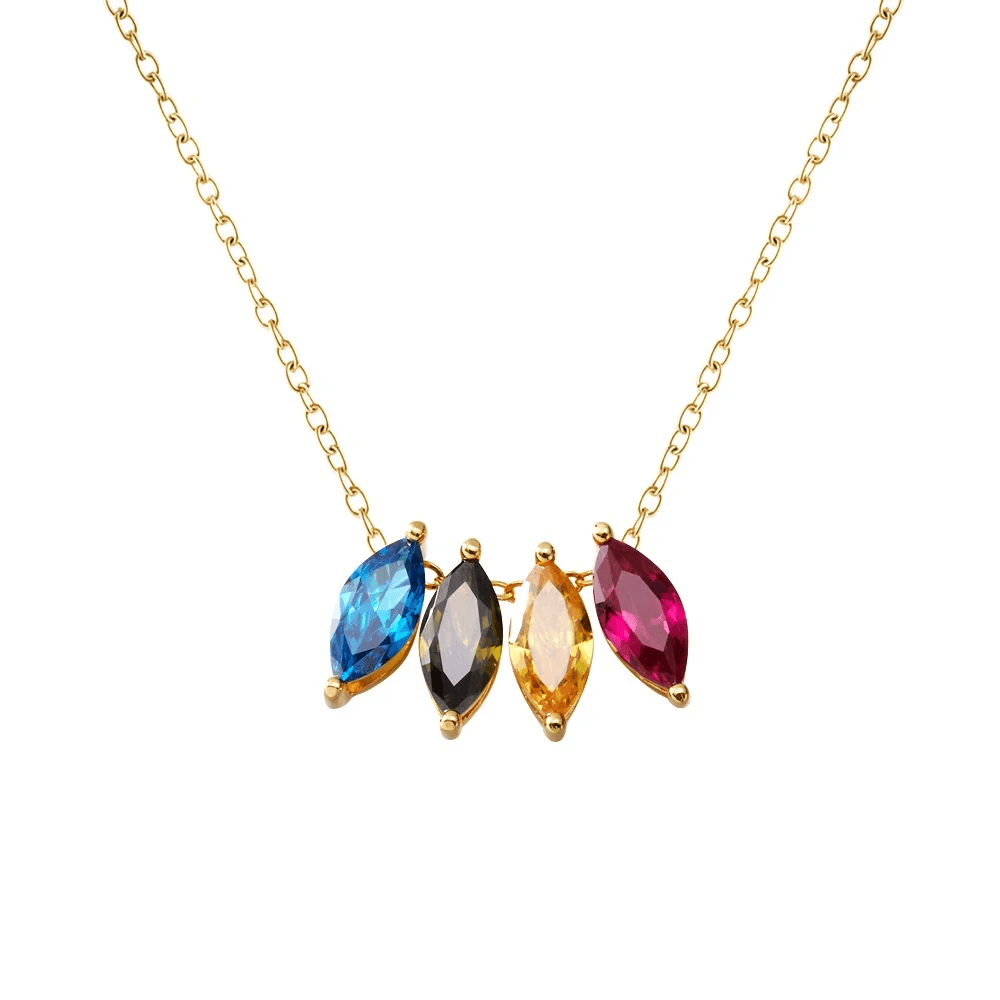 Marquise Birthstone Pendant Necklace - United Bracelets