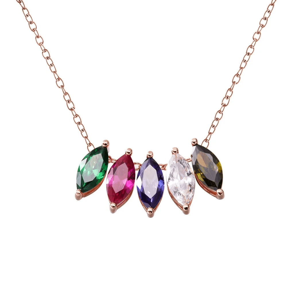 Marquise Birthstone Pendant Necklace - United Bracelets
