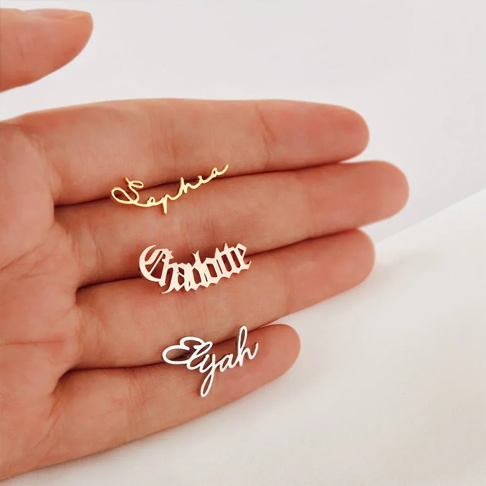 Minimalist Name Earrings - United Bracelets